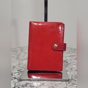 Louis Vuitton Red Monogram Vernis Small Ring Agenda Cover